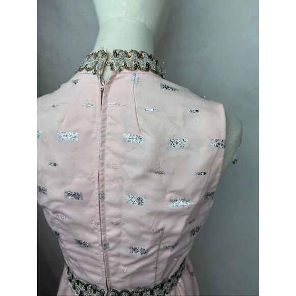 Vintage 1960s Brocade Hostess Dress Mod MCM Size Small READ/FLAWED - Picture 14 of 14